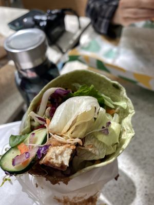 Tofu wrap  at Natural Tucker in Salamander Bay