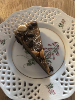 Raw chocolate and coffee cake  at Gott&Reco in Falun