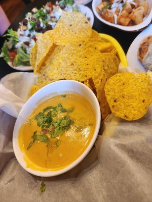 Chips and queso at Red Cup Coffee House in Oklahoma City