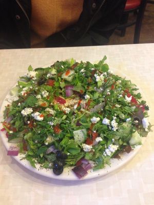 Mediterranean Salad at Red Cup Coffee House in Oklahoma City