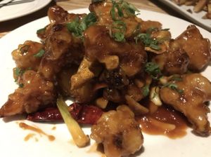 General Tso Cauliflower- so crispy and delicious !  at Tavernakaya in Madison