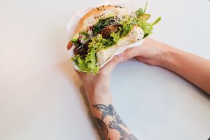 vegan burger at Krowarzywa in Torun