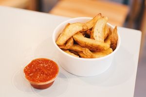 roasted potatoes at Krowarzywa in Torun