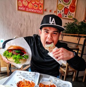 Gotta get a burger shot!! at Krowarzywa in Torun