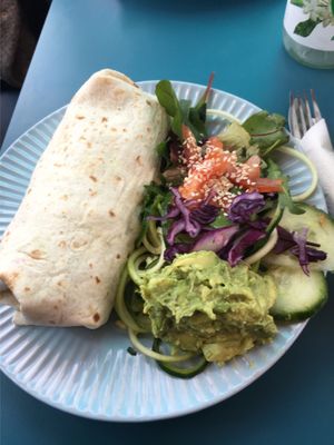 Jackfruit wrap  at Earth Cafe in Cork