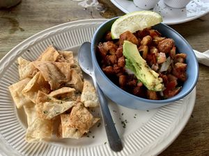 Vegan Chifofrijo at Palmeadas in San Pedro