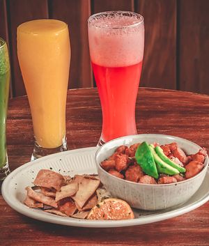 Chifrijo Vegan (The best in Costa Rica) -Typical Dish- at Palmeadas in San Pedro