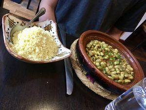 Broad bean tagine at Al Fassia Restaurant in Windsor
