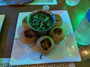 Pani puri at Dosa Delight in Jackson Heights