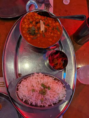 Chana masala at Dosa Delight in Jackson Heights