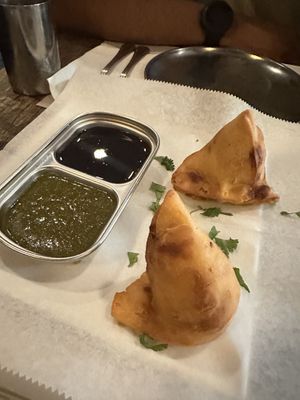 Samosa (vegan)  at Dosa Delight in Jackson Heights