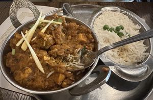 Bhuna Soya (soy protein chunks)  at Dosa Delight in Jackson Heights