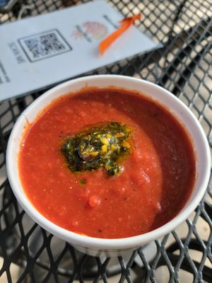 Vegan tomato bisque! at Twisted Tree Cafe in Asbury Park