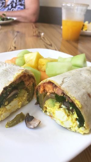 Vegan egg burrito  at Twisted Tree Cafe in Asbury Park