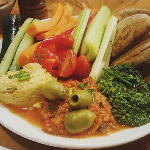 dip trio - vegan at Fig + Farro in Minneapolis