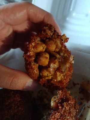 Vegetarian Kibbeh: I liked the flavor but not so much the breading. It was a bit oily at Aladdin Restaurant in Allentown