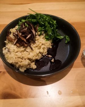 Vegan mushroom risotto at Bellwether in Jacksonville