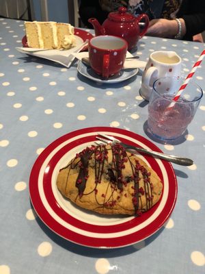 Vegan raspberry and chocolate cookie at Cake Tin in Blackpool