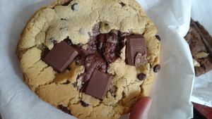 Chocolate Orange stuffed vegan cookie  at Cake Tin in Blackpool