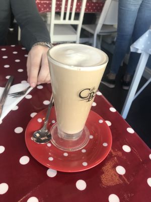 Caramel soy latte at Cake Tin in Blackpool