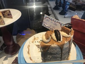 Vegan Oreo and lotus biscuit cake at Cake Tin in Blackpool