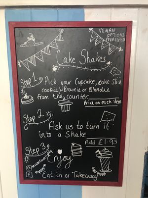 Vegan cake shakes  at Cake Tin in Blackpool