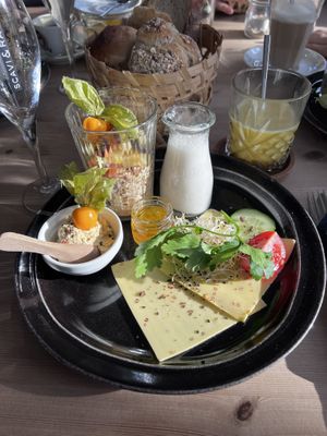 vegan Fruehstueck   at Cafe Hygge in Loerrach
