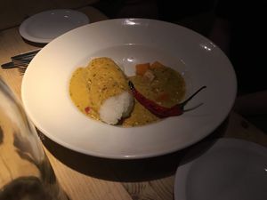 Spiced coconut curry at The Flying Horse in Bedford