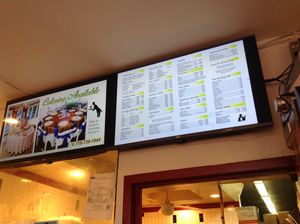 Their menu. Their vegetarian food is vegan. at Genesis in Jamaica