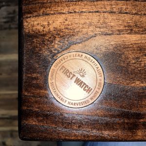 New Georgetown Location! - Sustainably Harvested Wood Table Tops at First Watch in Round Rock