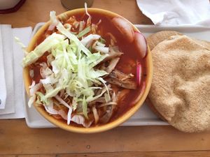 Pozole de setas at Vege Taco in Mexico City