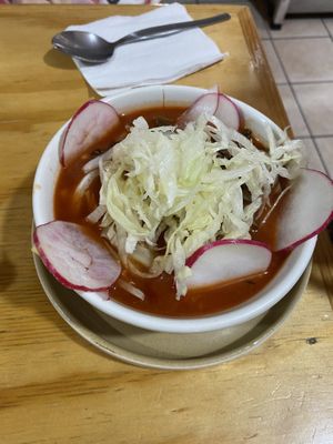 Pozole de zetas   at Vege Taco in Mexico City
