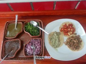 The tacos setas en mole verde (mushrooms in green sauce) are my new all time favorite!  at Vege Taco in Mexico City