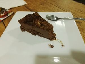 the best chocolate cake I have eaten in my life. Crudivegano at Don Andres Taqueria Vegana in Mexico City