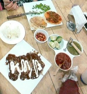 Enmoladas at Don Andres Taqueria Vegana in Mexico City