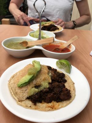 Tacos at Don Andres Taqueria Vegana in Mexico City