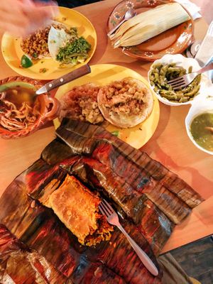 THE SPREAD!!!  at Don Andres Taqueria Vegana in Mexico City