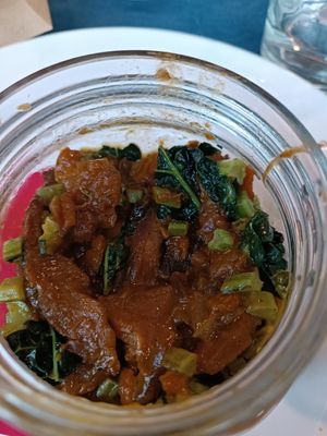 Home made seitan (They do from scratch) at Apriti Sesamo Cucina Naturale Bioenegetico in Parma