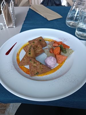 Grilled and rostaded tofu at Apriti Sesamo Cucina Naturale Bioenegetico in Parma