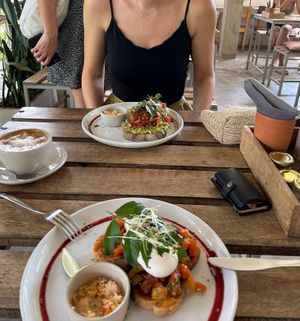 Had the toast with avo and tomaten basil, was awesome! My non vegan bf really enjoyed his eggs. at Shady Lane in Mirissa