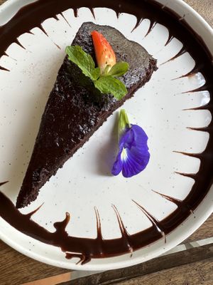 Vegan chocolate cake   at Shady Lane in Mirissa