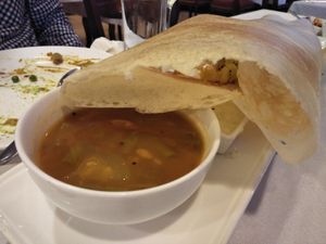 Masala dosa at Khana Khazana in Hong Kong Island
