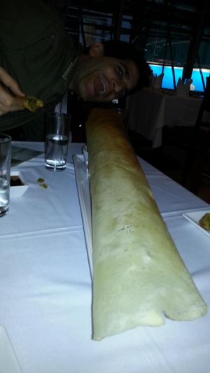 huge dosa at Khana Khazana in Hong Kong Island