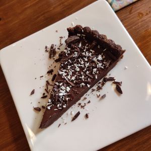 Chocolat pie with coconut 🥧 🥥 at Toutes Les Couleurs in Lyon