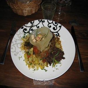 One of the amazing creations artfully presented for lunch. Absolutely delicious! at Toutes Les Couleurs in Lyon