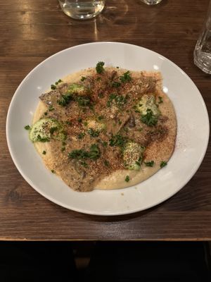 Mushroom Stroganoff with Polenta  at Toutes Les Couleurs in Lyon