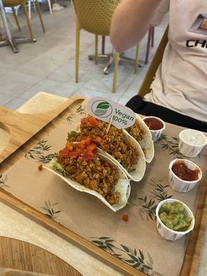 Vegan tacos  at Soma Bistro in La Pineda