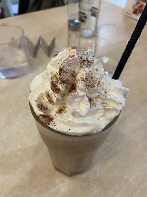 Vegan caramel frappé  at Soma Bistro in La Pineda