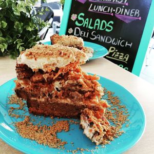 Our homemade carrot cake 🥕🥕🥕 at Soma Bistro in La Pineda