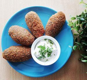 Vegan homemade XXL croquetes at Soma Bistro in La Pineda